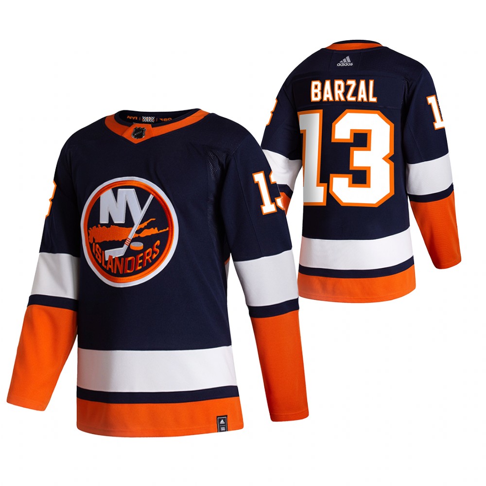 2021 Adidias New York Islanders #13 Mathew Barzal Navy Blue Men Reverse Retro Alternate NHL Jersey->washington capitals->NHL Jersey